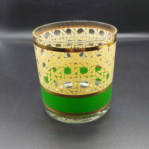 Vintage George Briard ART DECO Gold Painted Old Fashion Glasses Barware MCM - Picture 3 of 10